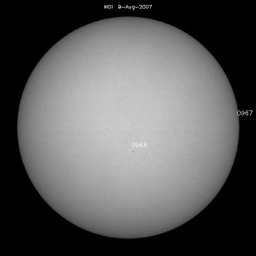 Sunspot regions