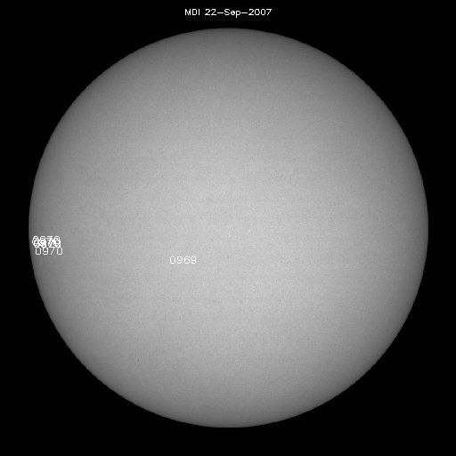 Sunspot regions