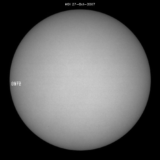 Sunspot regions