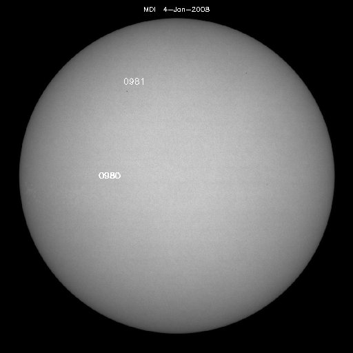 Sunspot regions