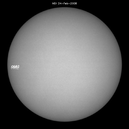 Sunspot regions