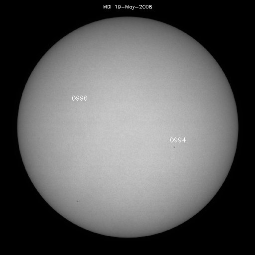 Sunspot regions