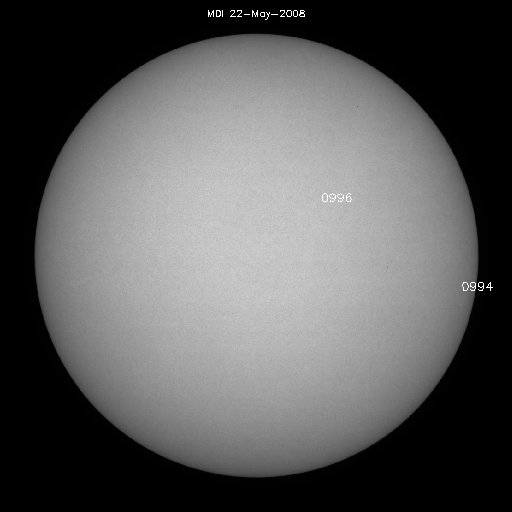 Sunspot regions