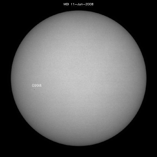 Sunspot regions