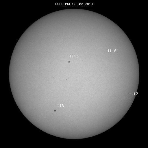 Sunspot regions