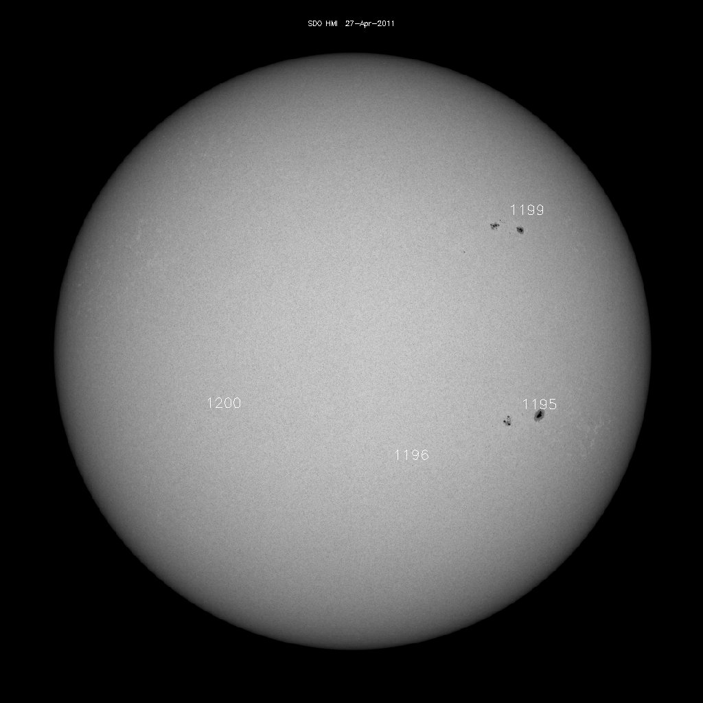 Sunspot regions