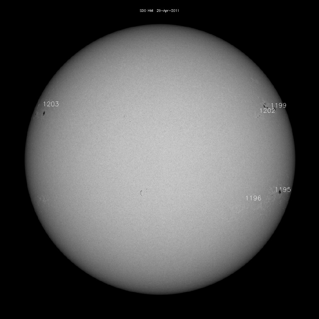 Sunspot regions