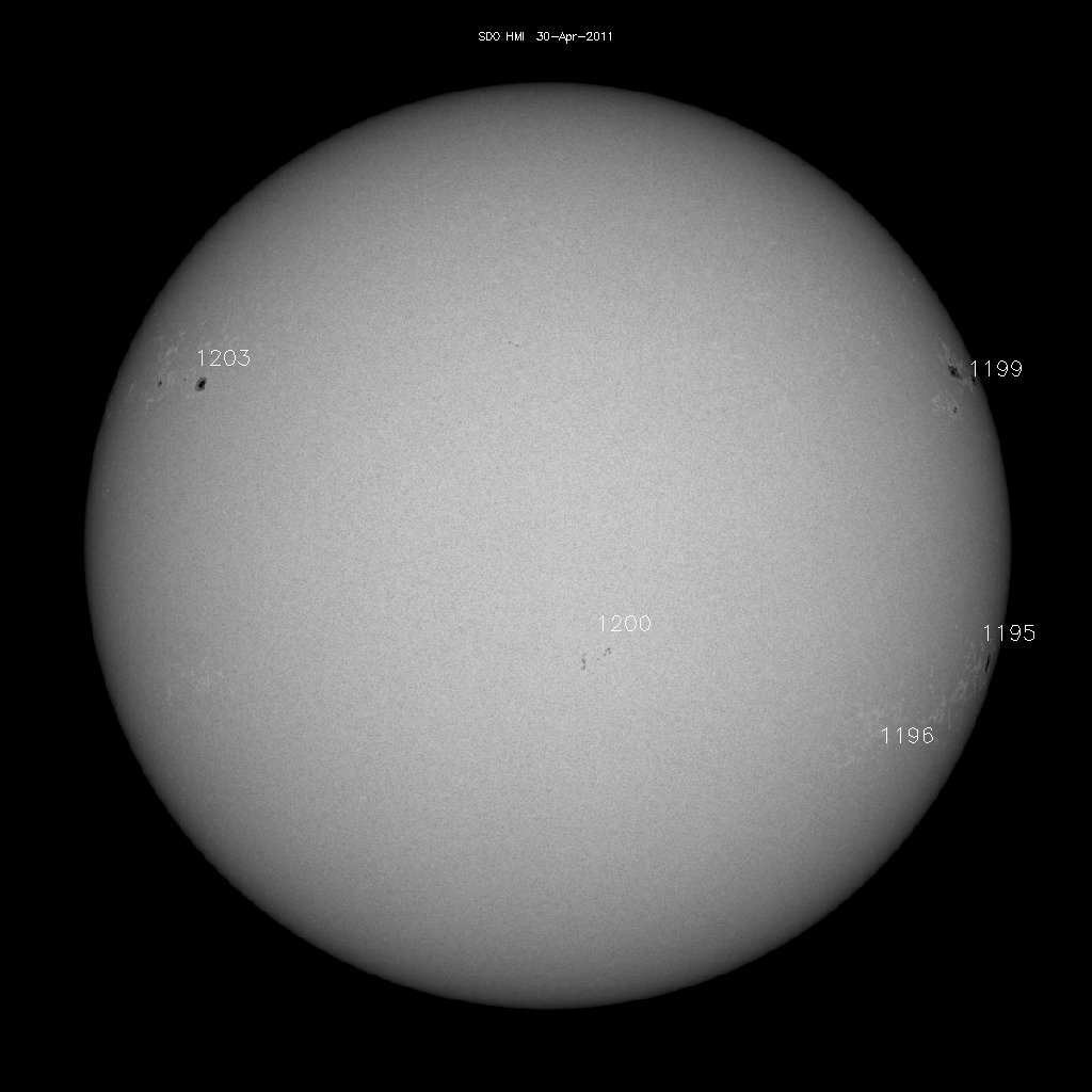 Sunspot regions