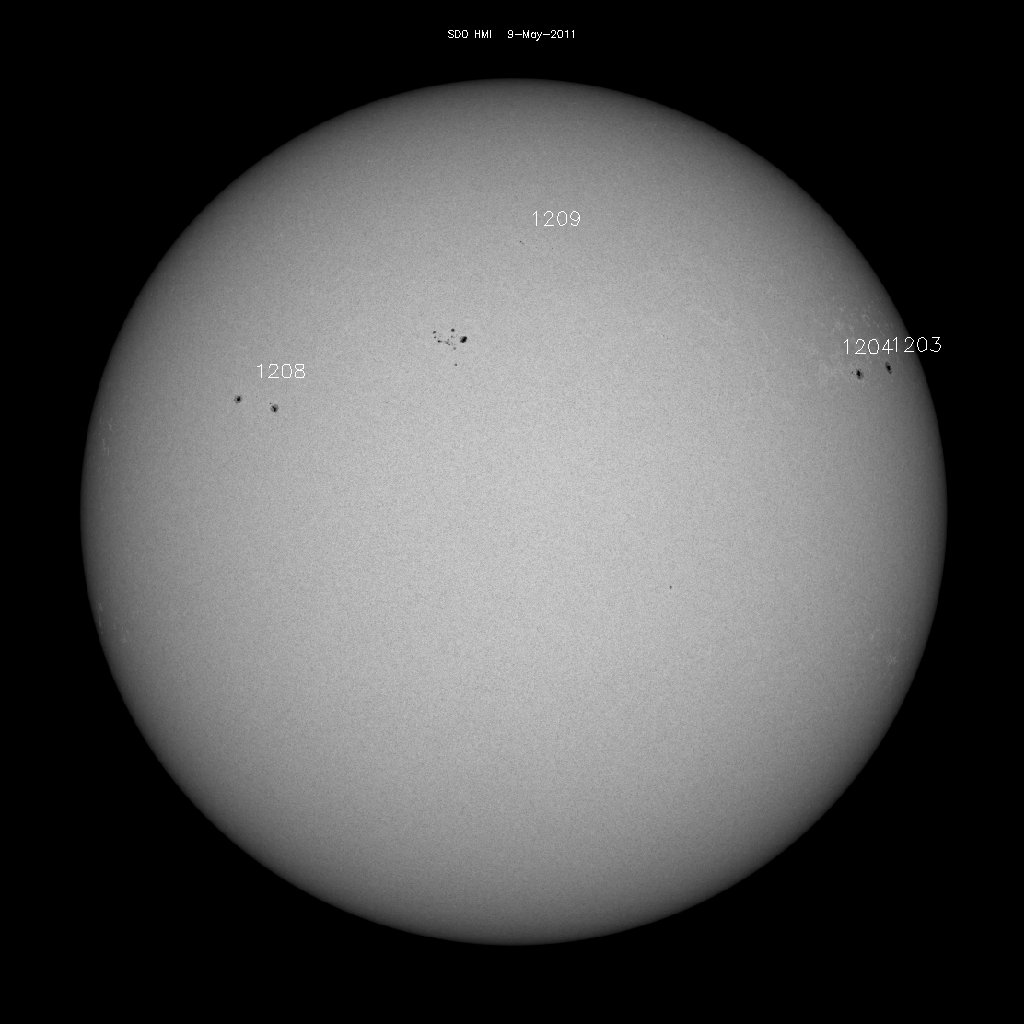 Sunspot regions