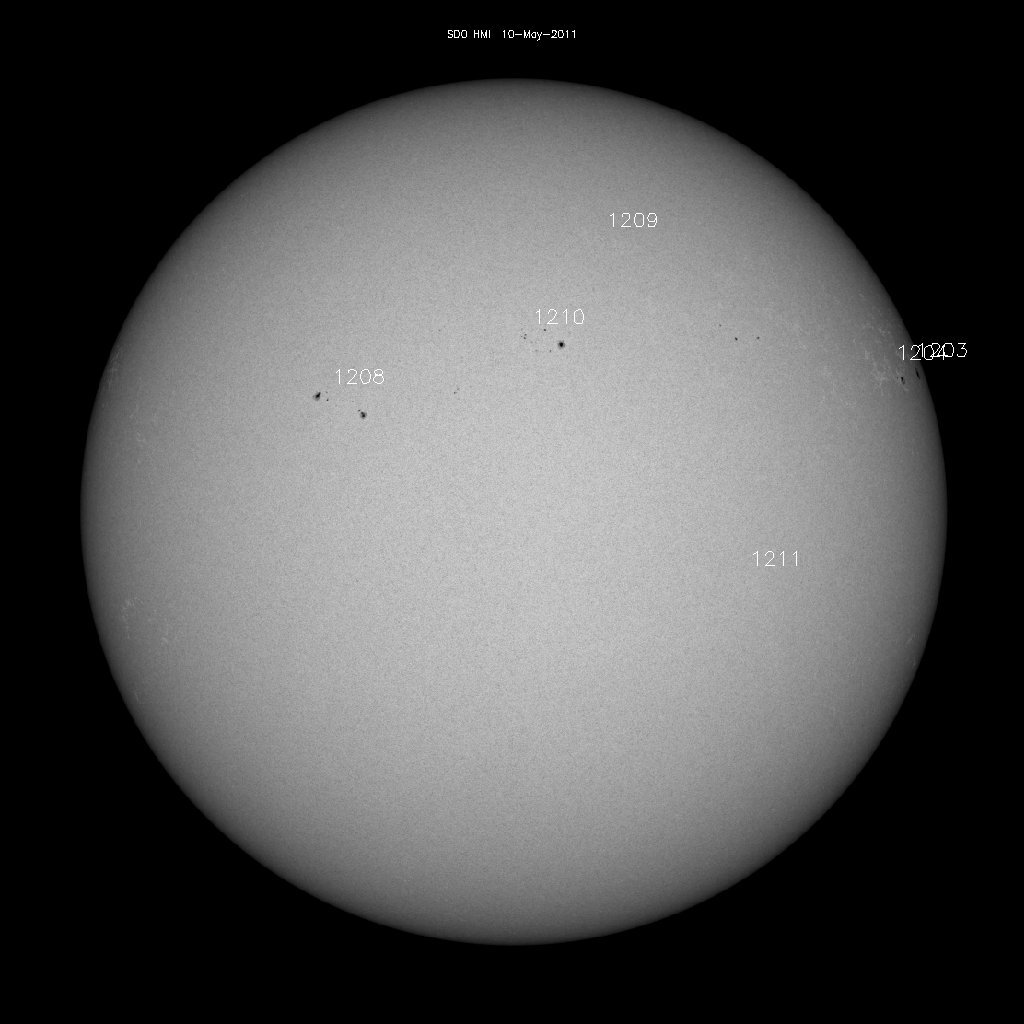 Sunspot regions