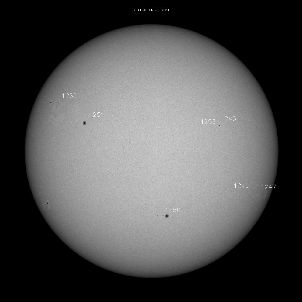 Sunspot regions