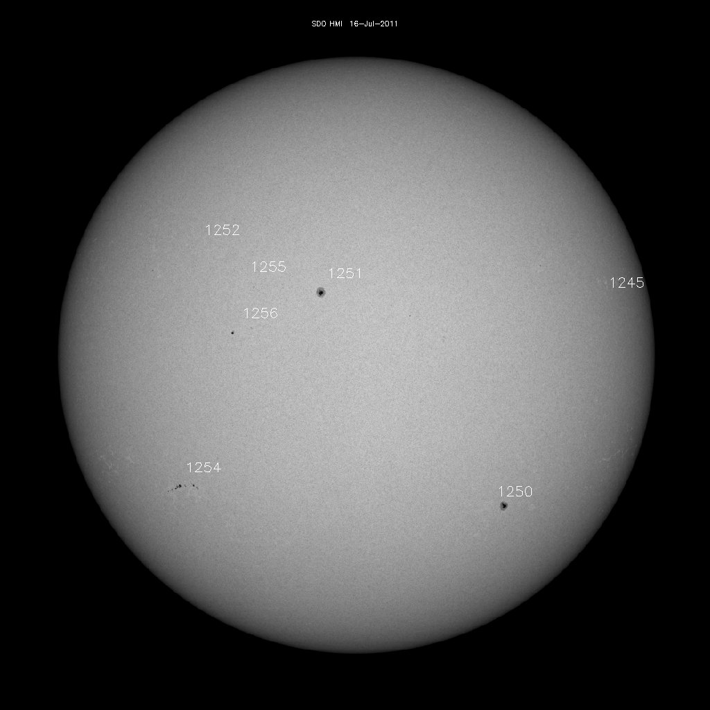 Sunspot regions