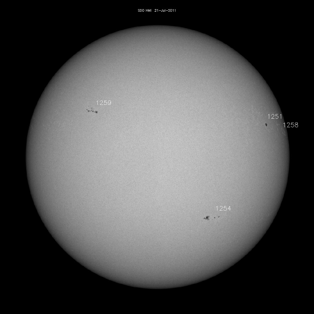 Sunspot regions