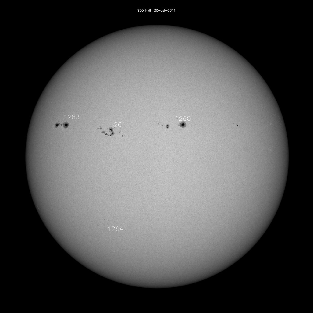 Sunspot regions