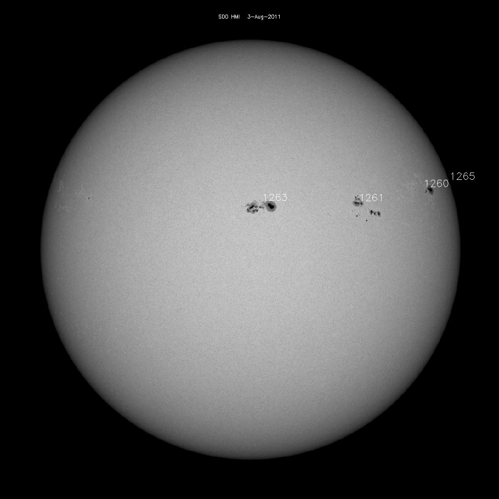 Sunspot regions