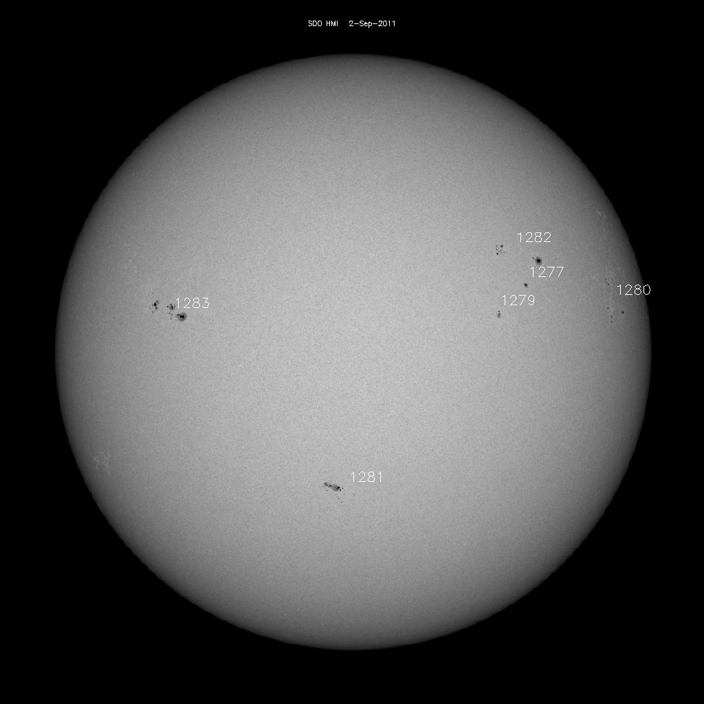 Sunspot regions