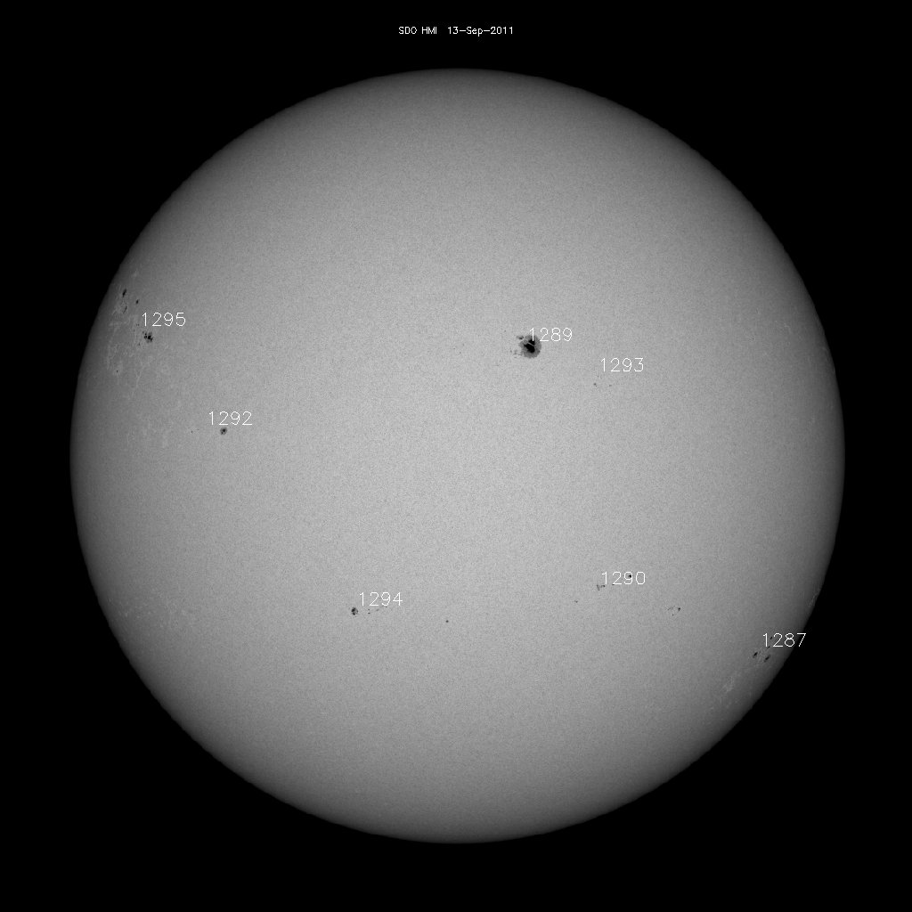 Sunspot regions