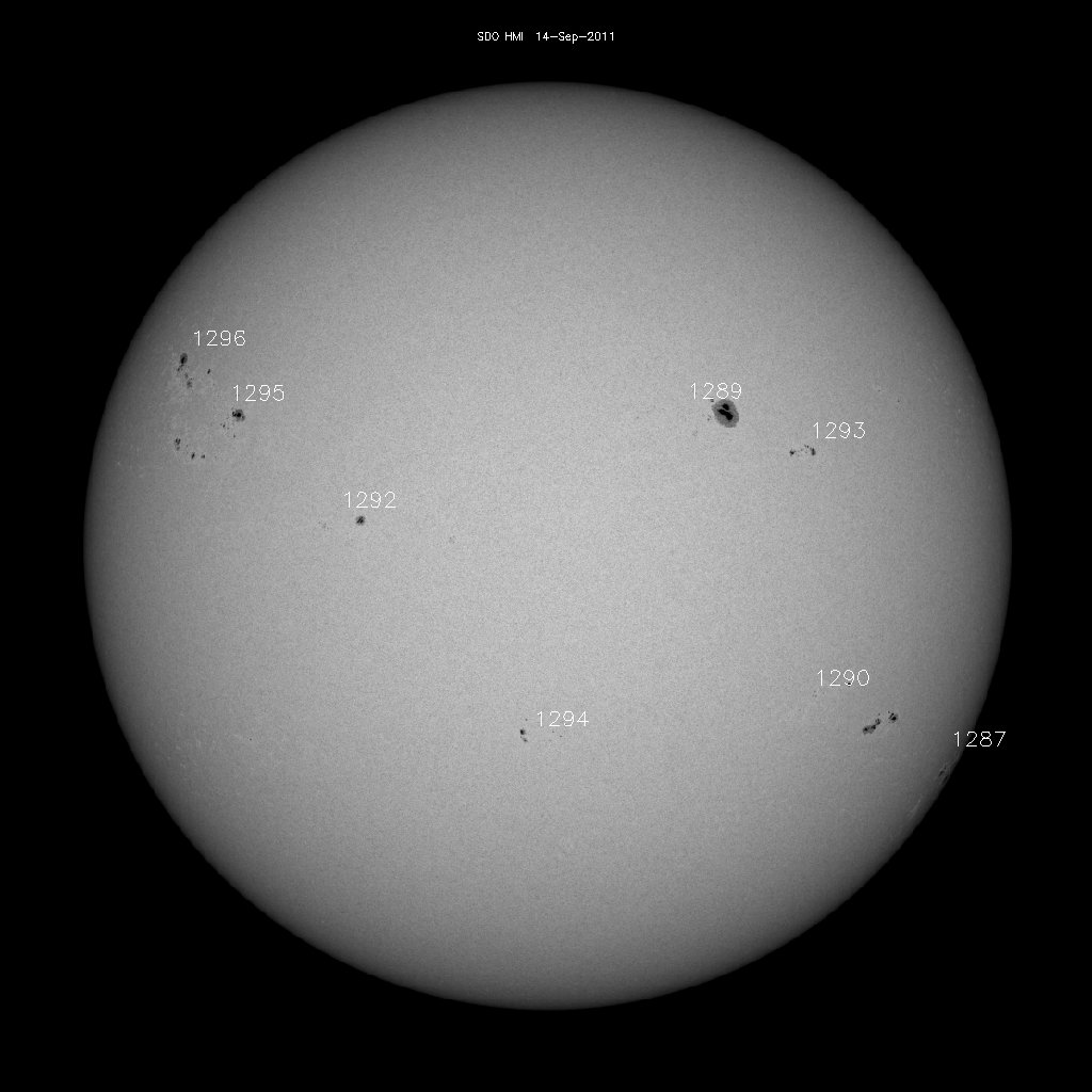 Sunspot regions