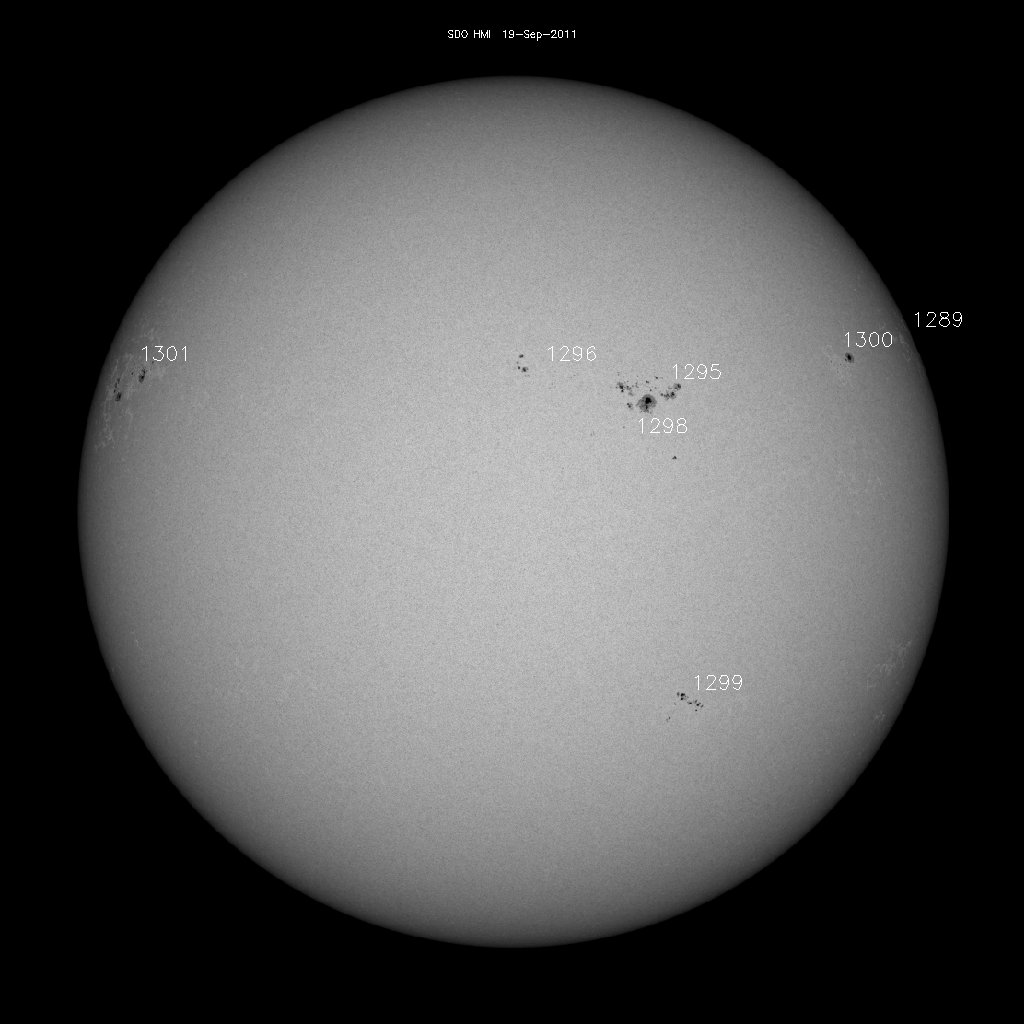 Sunspot regions