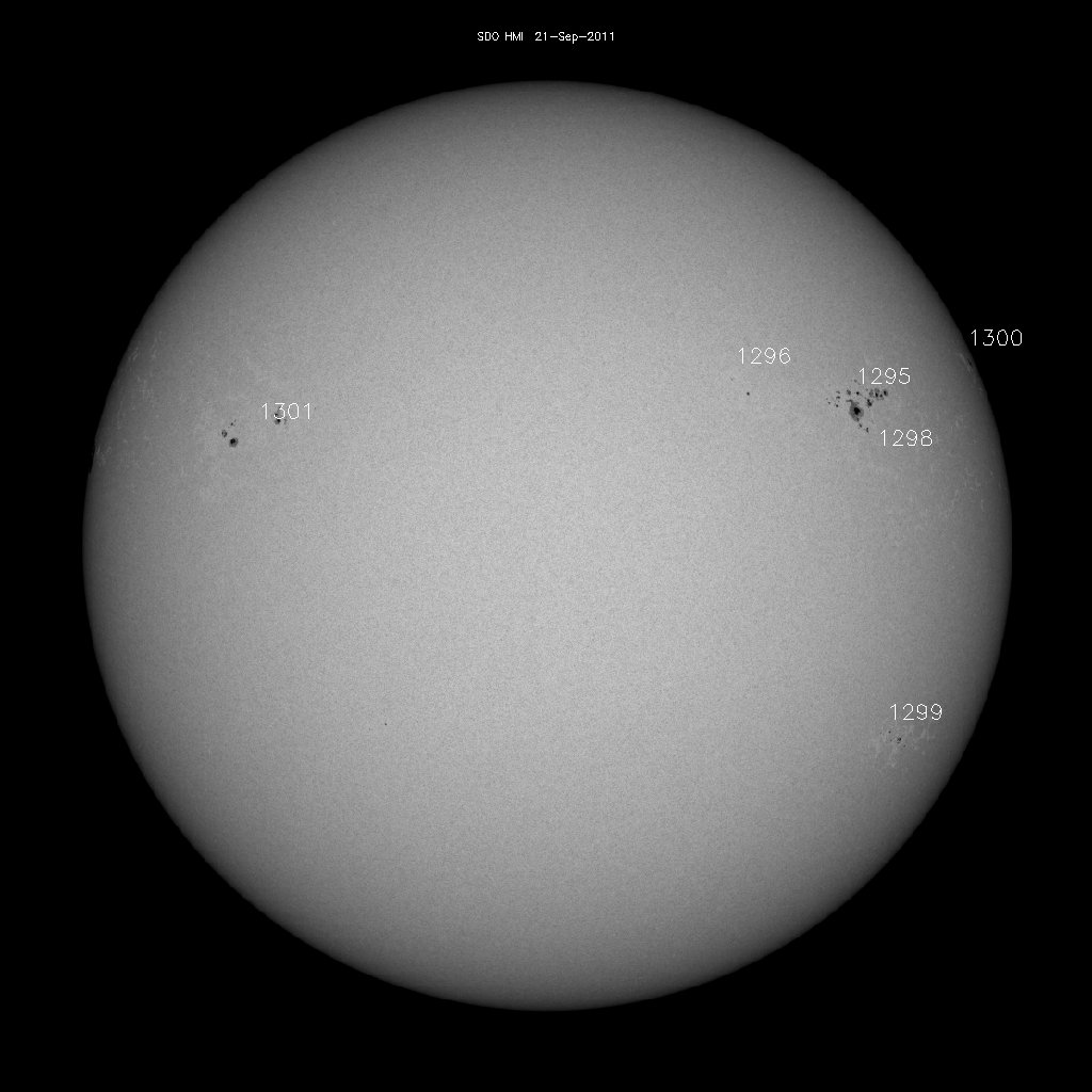 Sunspot regions