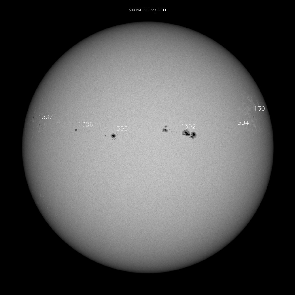 Sunspot regions