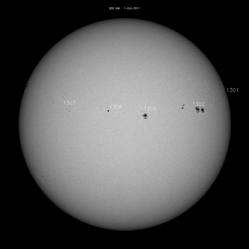 Sunspot regions