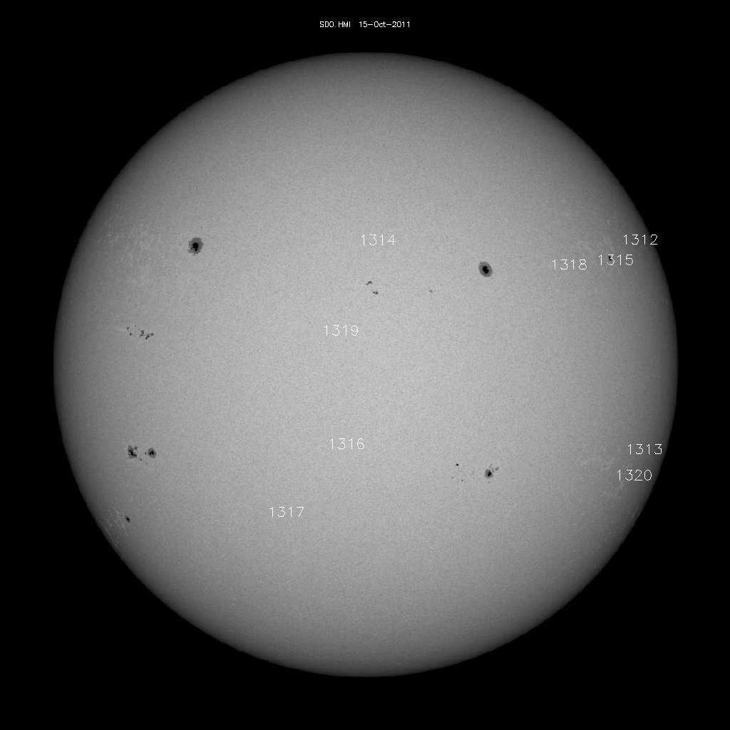 Sunspot regions