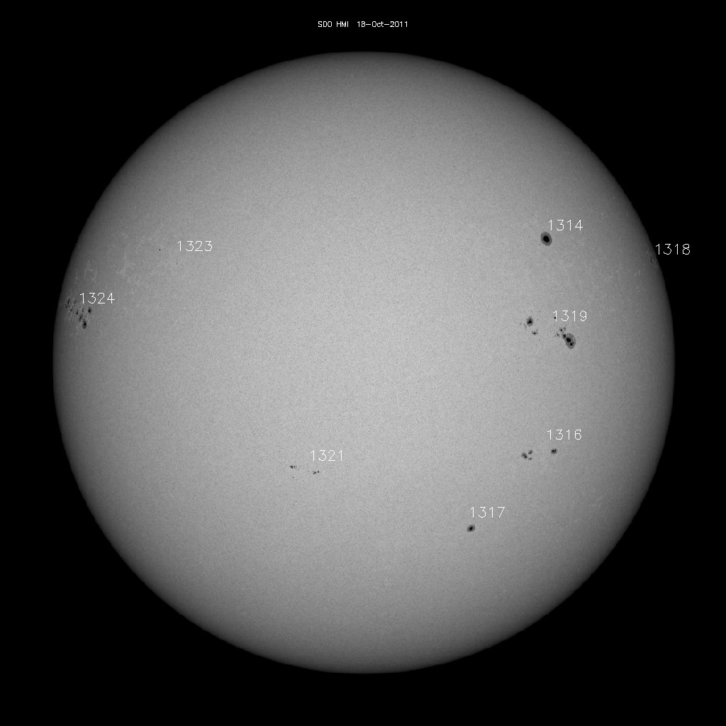 Sunspot regions