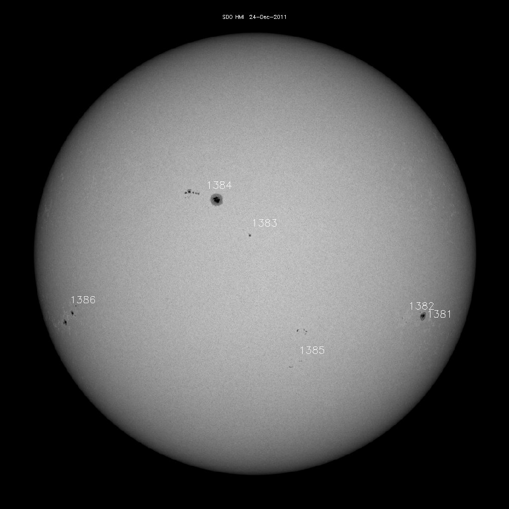 Sunspot regions