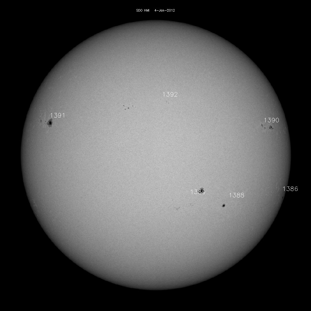 Sunspot regions