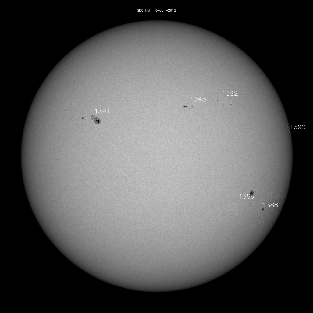 Sunspot regions