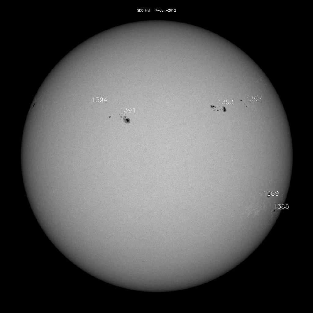 Sunspot regions