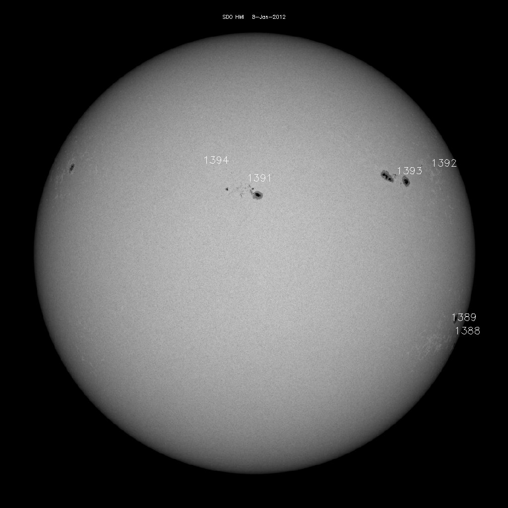 Sunspot regions