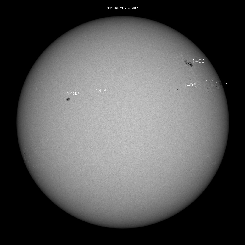 Sunspot regions