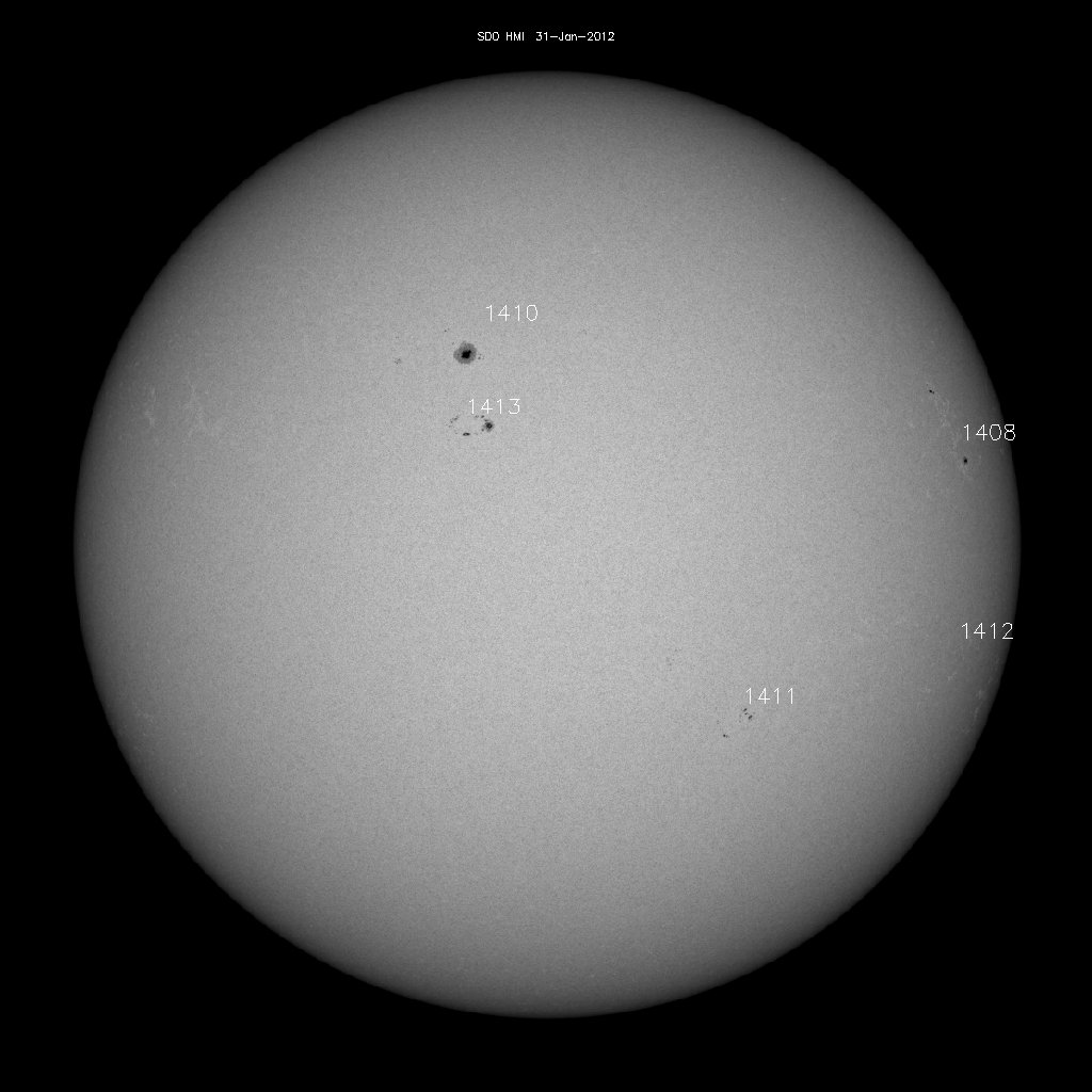 Sunspot regions