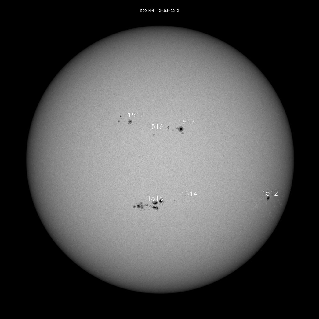 Sunspot regions