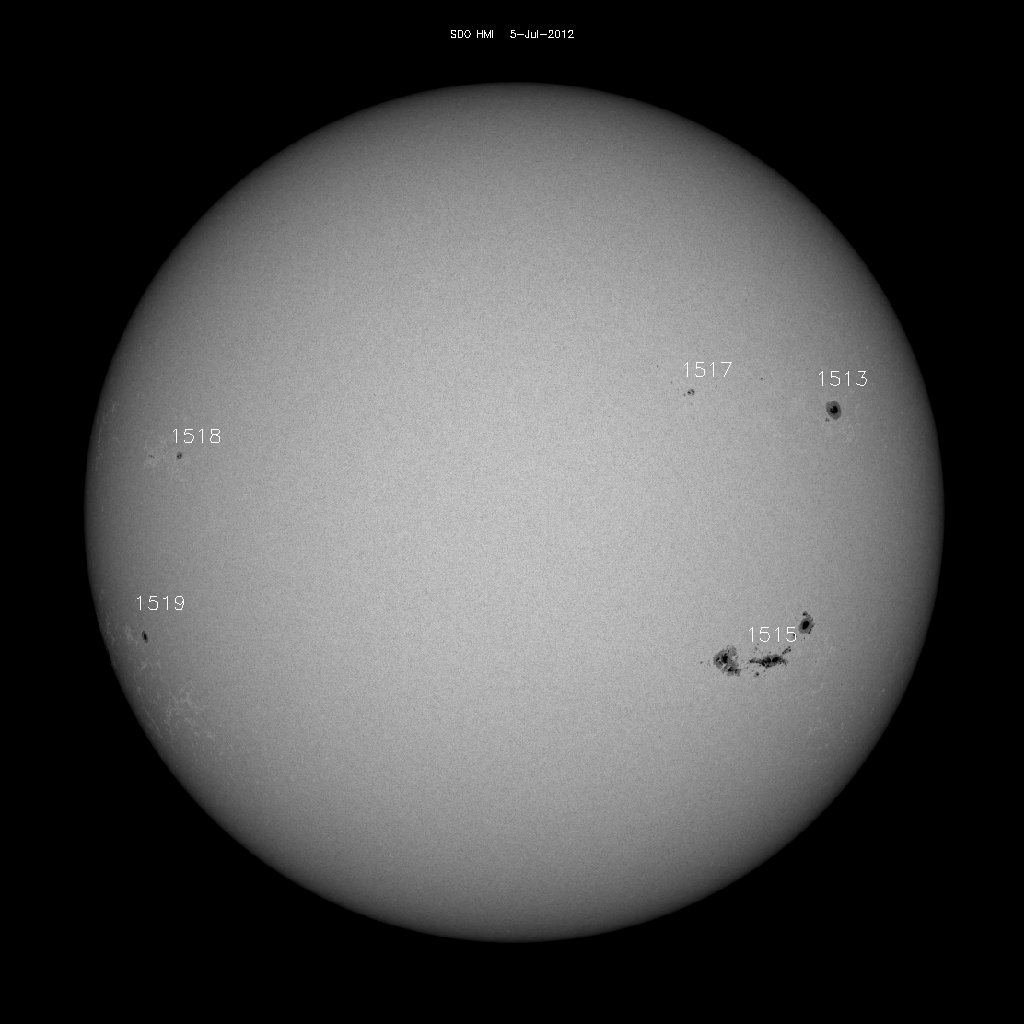 Sunspot regions