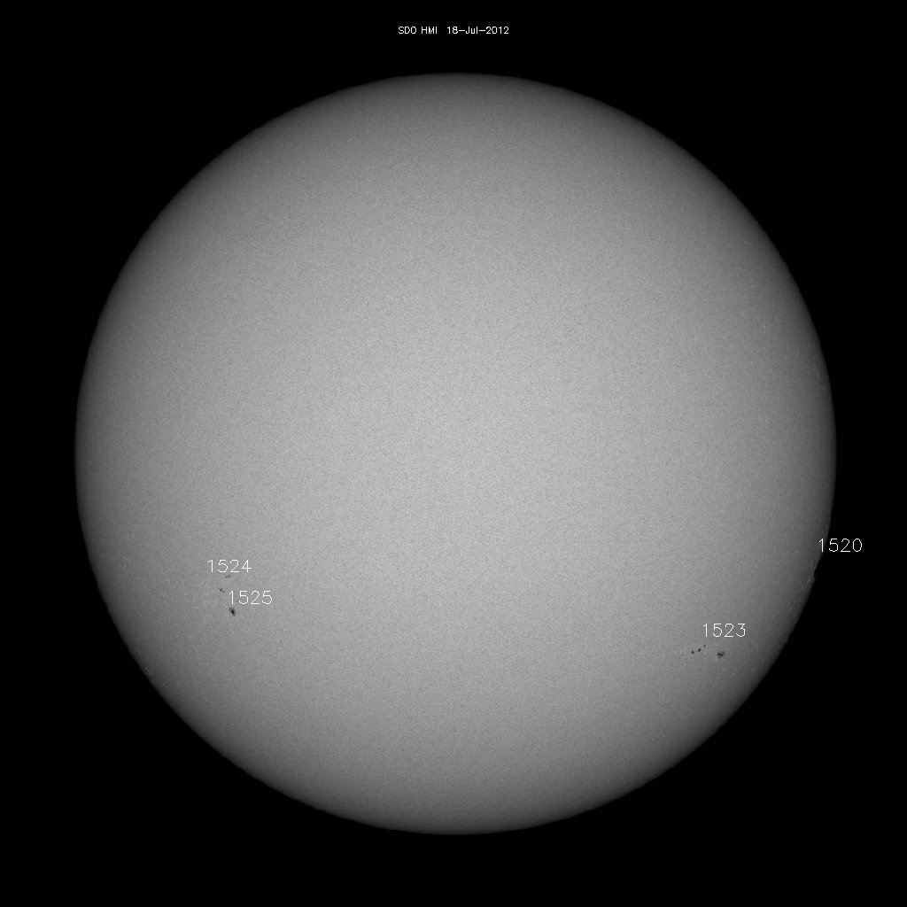 Sunspot regions