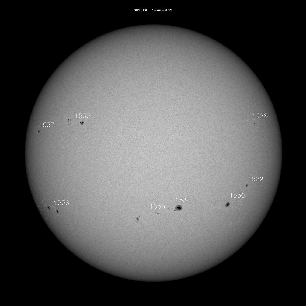 Sunspot regions