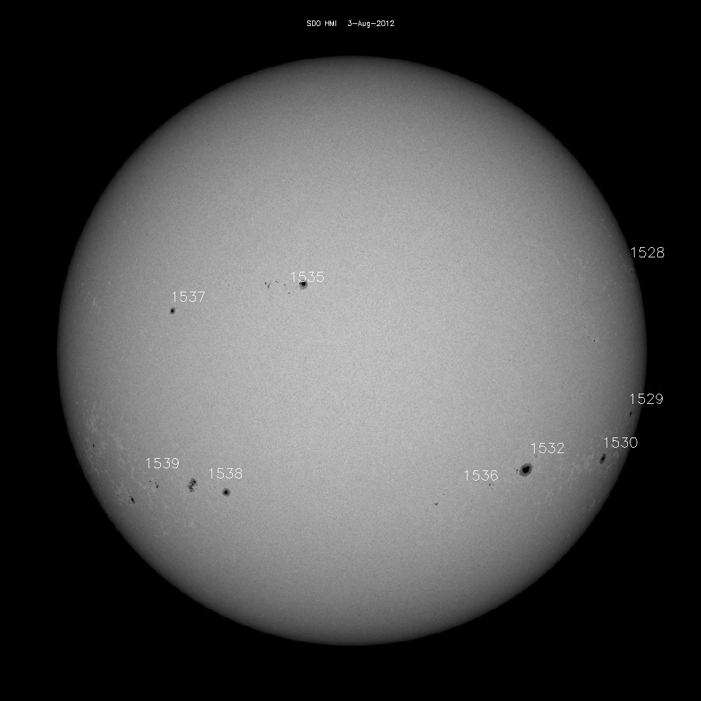 Sunspot regions