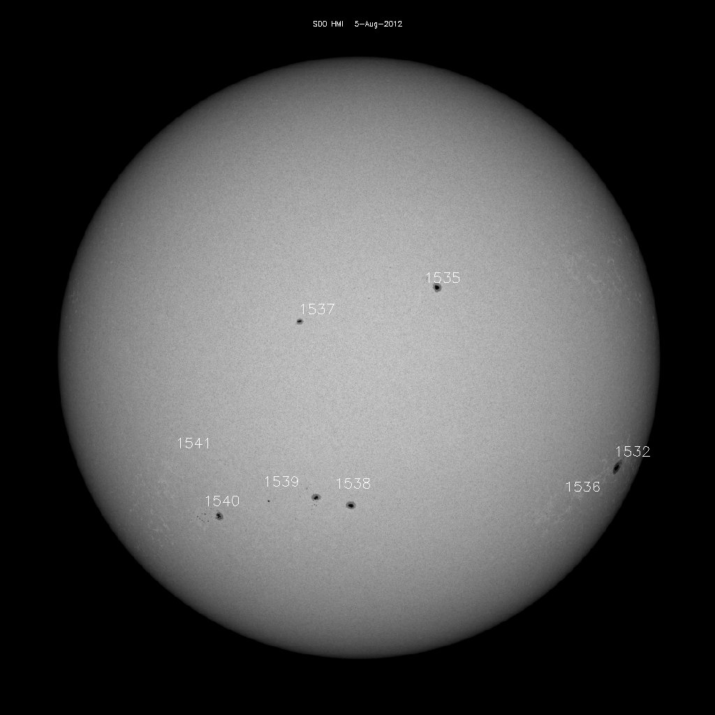 Sunspot regions