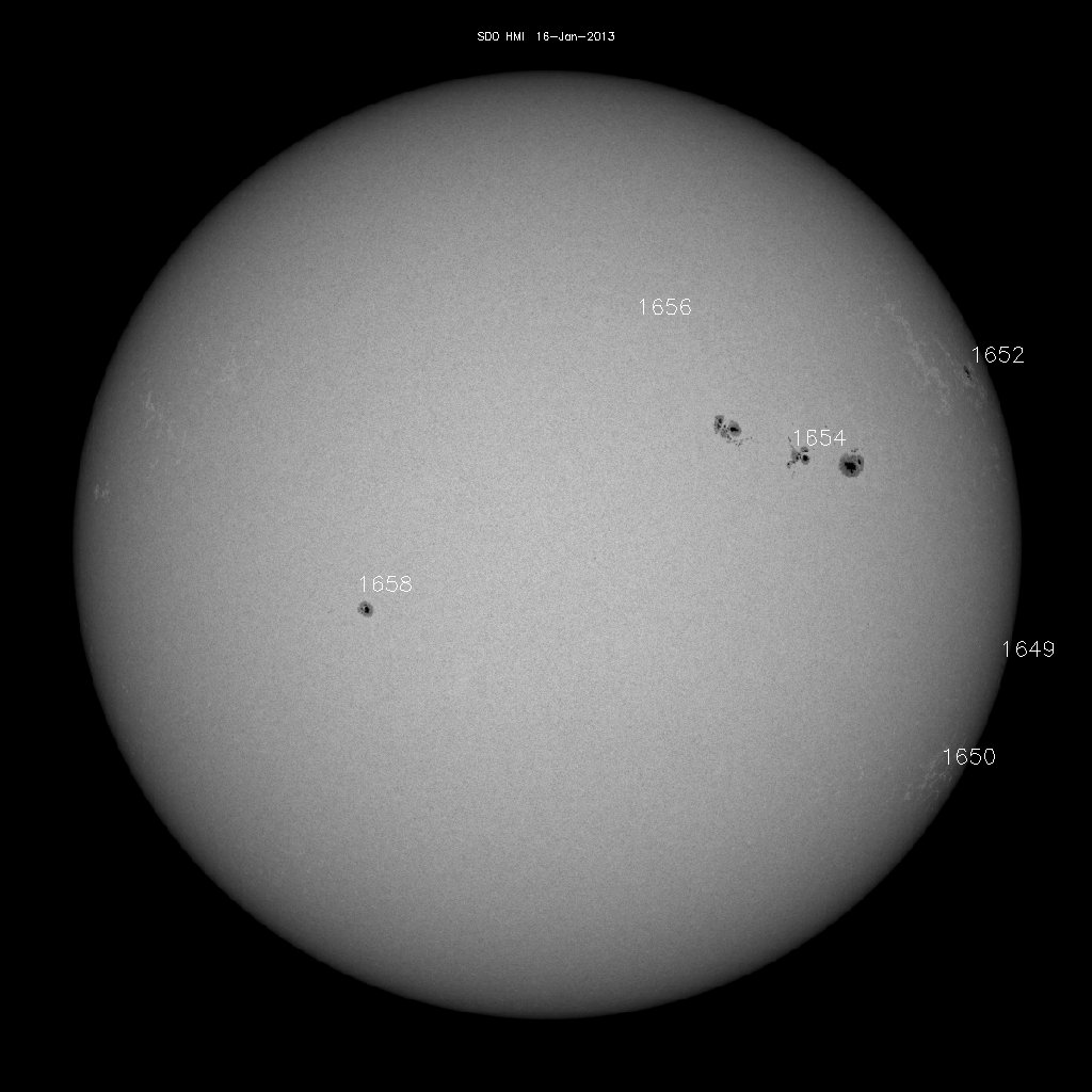 Sunspot regions