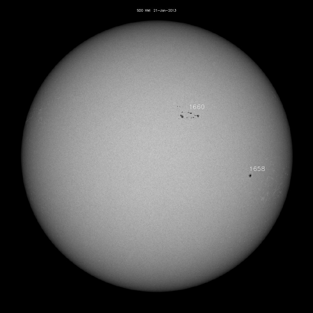 Sunspot regions