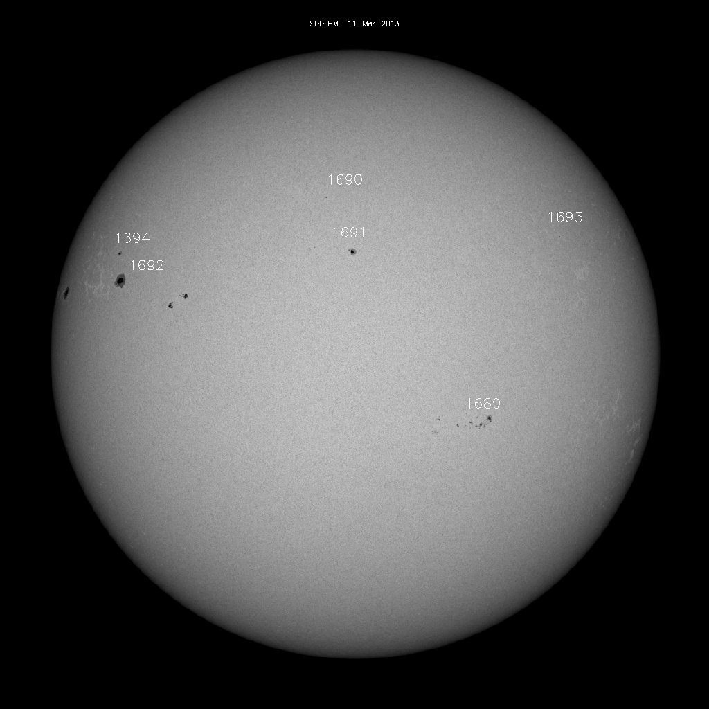 Sunspot regions