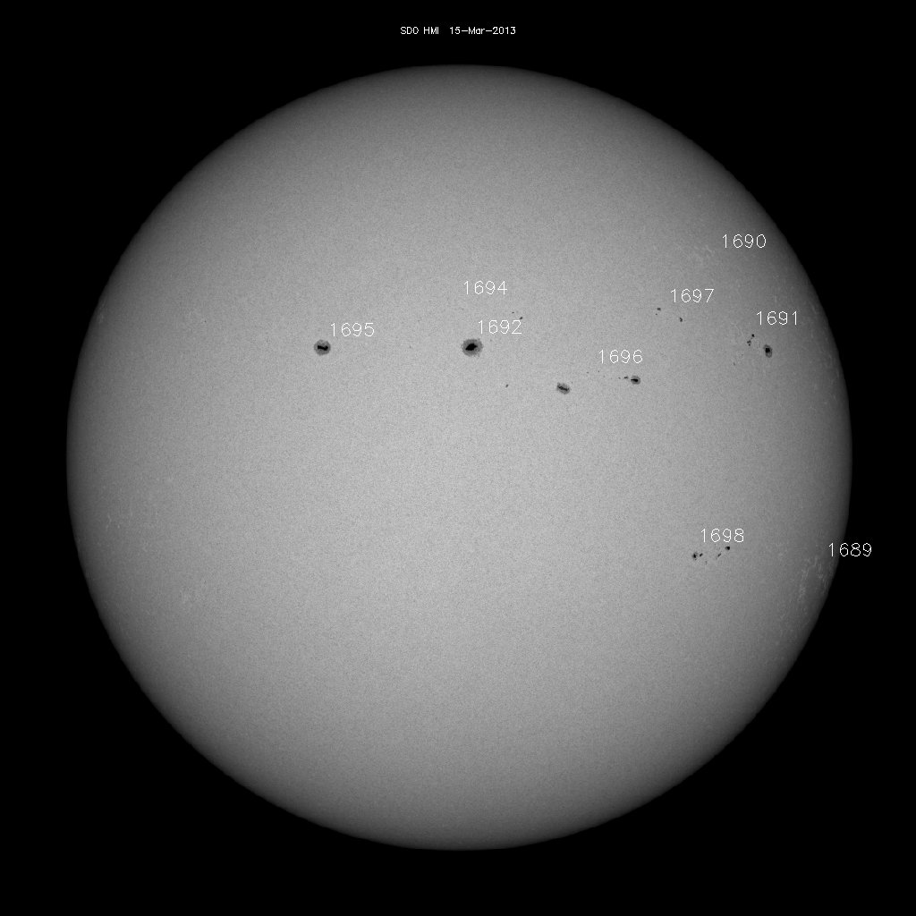 Sunspot regions