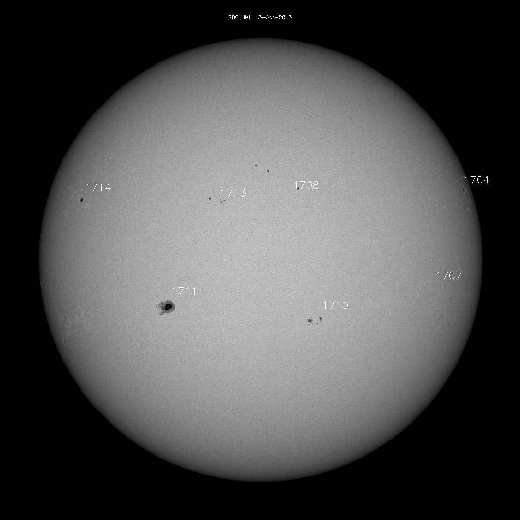 Sunspot regions