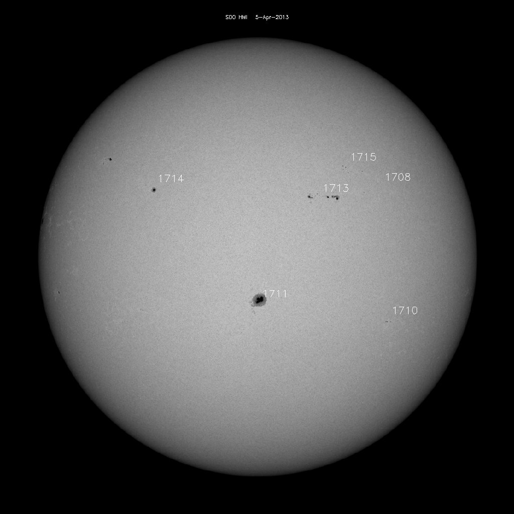 Sunspot regions