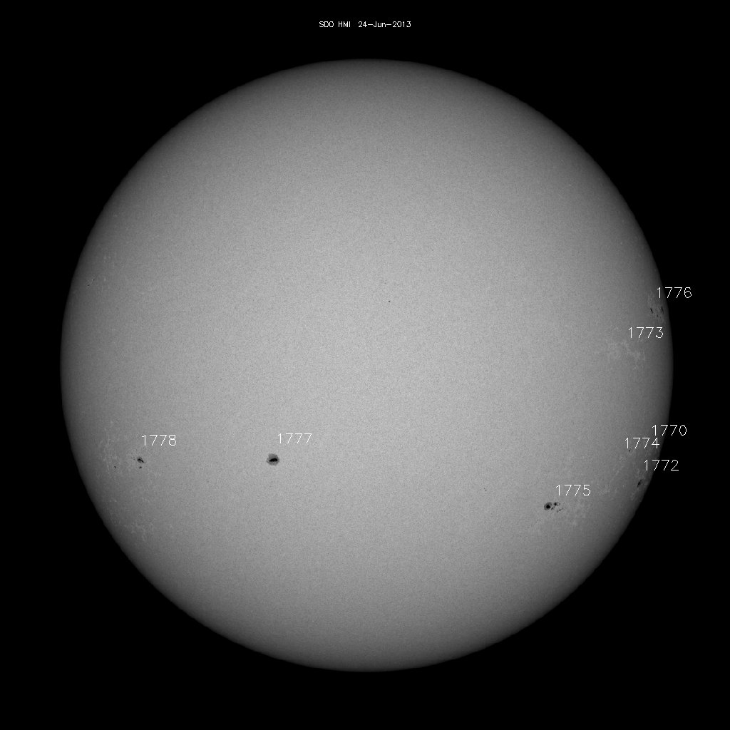 Sunspot regions