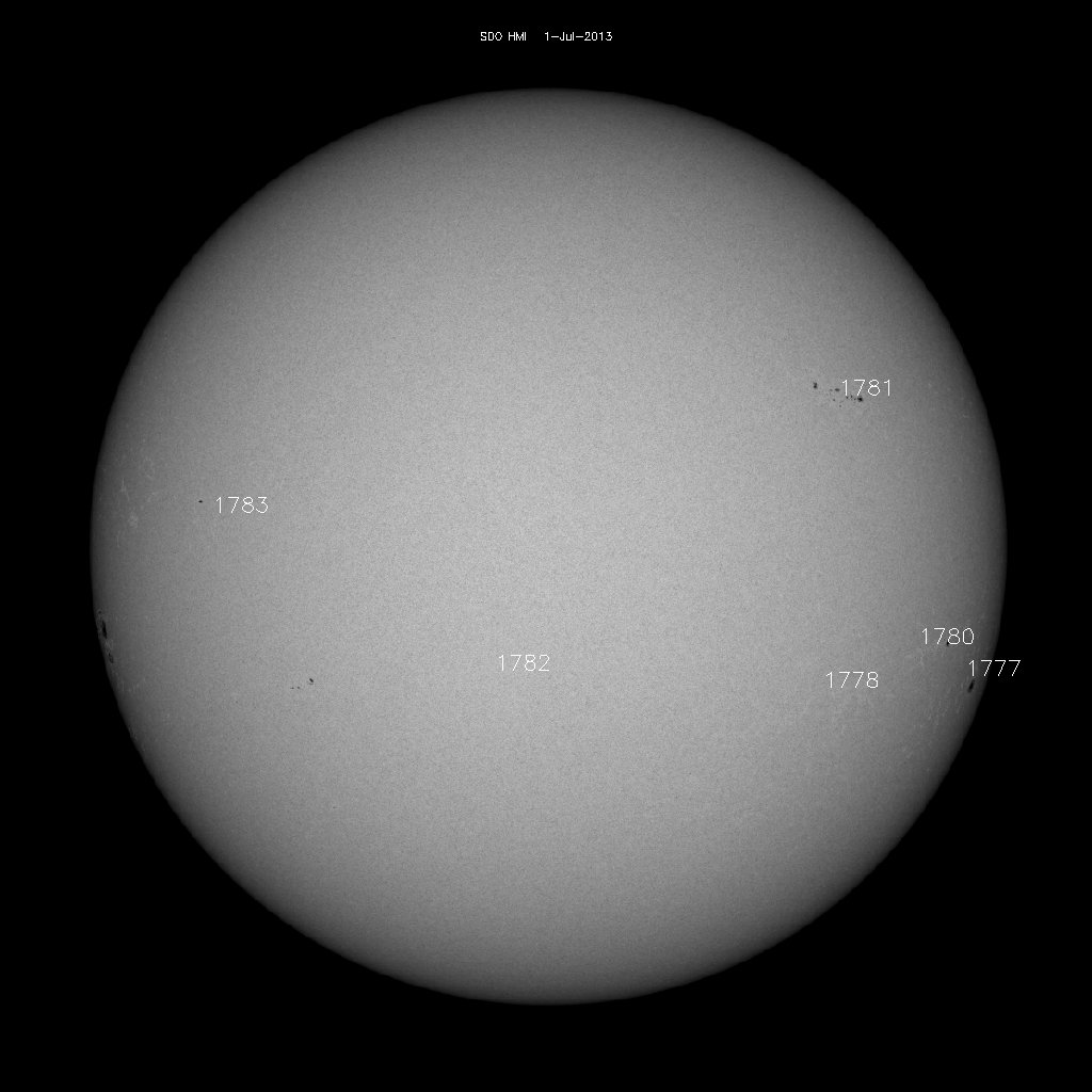 Sunspot regions