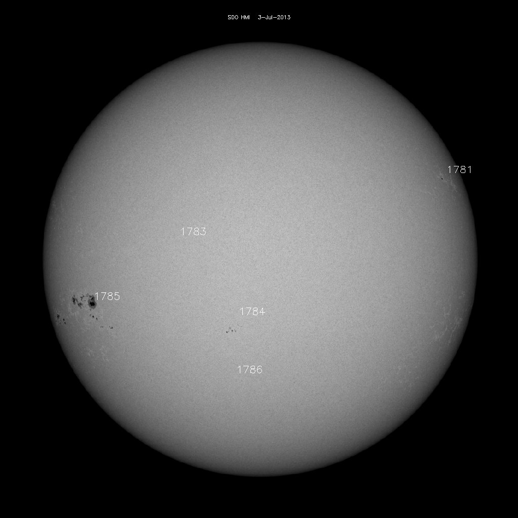 Sunspot regions